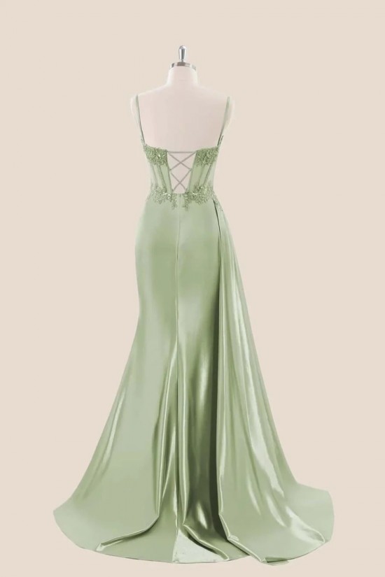 Elegant Spaghetti Straps Prom Dresses Formal Evening Gowns with Lace Appliques 501001 Elegant Spaghetti Straps Prom Dresses Formal Evening Gowns with Lace Appliques 501001