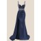 Elegant Spaghetti Straps Prom Dresses Formal Evening Gowns with Lace Appliques 501001