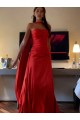 A-Line Strapless Long Prom Dresses Formal Evening Gowns 501002