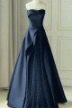 A-Line Strapless Satin and Tulle Prom Dresses Formal Evening Gowns with Slit 501003 A-Line Strapless Satin and Tulle Prom Dresses Formal Evening Gowns with Slit 501003