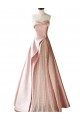 A-Line Strapless Satin and Tulle Prom Dresses Formal Evening Gowns with Slit 501003 A-Line Strapless Satin and Tulle Prom Dresses Formal Evening Gowns with Slit 501003