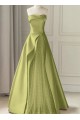 A-Line Strapless Satin and Tulle Prom Dresses Formal Evening Gowns with Slit 501003 A-Line Strapless Satin and Tulle Prom Dresses Formal Evening Gowns with Slit 501003