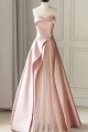 A-Line Strapless Satin and Tulle Prom Dresses Formal Evening Gowns with Slit 501003 A-Line Strapless Satin and Tulle Prom Dresses Formal Evening Gowns with Slit 501003