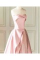 A-Line Strapless Satin and Tulle Prom Dresses Formal Evening Gowns with Slit 501003 A-Line Strapless Satin and Tulle Prom Dresses Formal Evening Gowns with Slit 501003