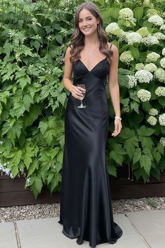 Elegant Sheath Beaded Blue Spaghetti Straps Back Tie Prom Dresses Formal Evening Gowns 501005