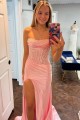 Elegant Strapless High Slit Long Prom Dresses Formal Evening Gowns 501006 Elegant Strapless High Slit Long Prom Dresses Formal Evening Gowns 501006