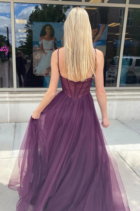 A-Line Spaghetti Straps Tulle Prom Dresses Formal Evening Gowns 501008 A-Line Spaghetti Straps Tulle Prom Dresses Formal Evening Gowns 501008