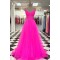 A-Line Spaghetti Straps Tulle Prom Dresses Formal Evening Gowns 501008
