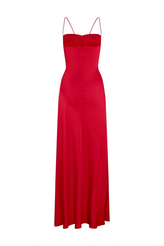 Simple Long Spaghetti Straps Prom Dresses Formal Evening Gowns with High Slit 501011 Simple Long Spaghetti Straps Prom Dresses Formal Evening Gowns with High Slit 501011