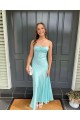 Simple Long Spaghetti Straps Prom Dresses Formal Evening Gowns with High Slit 501011 Simple Long Spaghetti Straps Prom Dresses Formal Evening Gowns with High Slit 501011