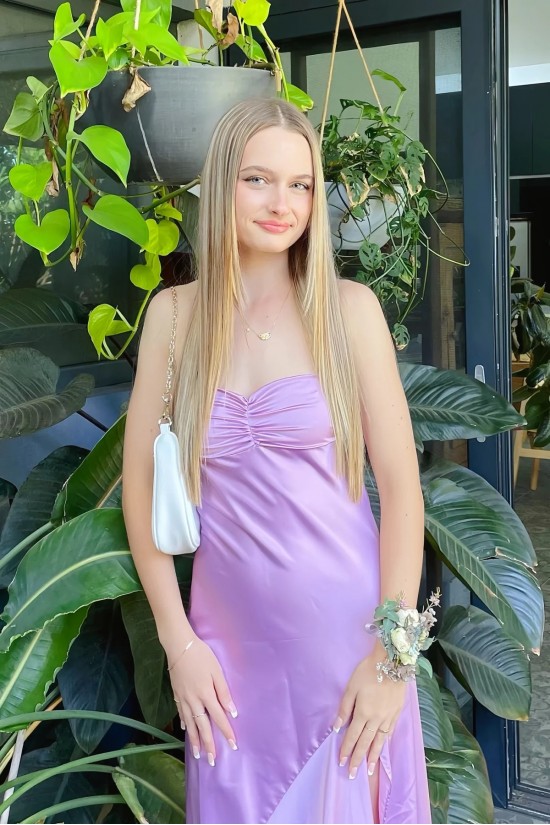 Simple Long Spaghetti Straps Prom Dresses Formal Evening Gowns with High Slit 501011 Simple Long Spaghetti Straps Prom Dresses Formal Evening Gowns with High Slit 501011