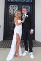Simple Sheath Long Strapless Prom Dresses Formal Evening Gowns with High Slit 501014 Simple Sheath Long Strapless Prom Dresses Formal Evening Gowns with High Slit 501014