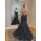 Mermaid Long Black Lace Prom Dresses Formal Evening Gowns 6011007