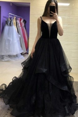 Long Black Prom Dresses Formal Evening Gowns 6011008