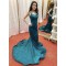 Mermaid Beaded Lace Appliques Long Prom Dresses Formal Evening Gowns 6011011
