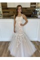 Mermaid Lace Appliques Long Prom Dresses Formal Evening Gowns 6011014