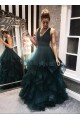 A-Line Tulle V-Neck Long Prom Dresses Formal Evening Gowns 6011022 A-Line Tulle V-Neck Long Prom Dresses Formal Evening Gowns 6011022