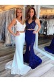 Mermaid Beaded Lace Two Pieces Long Prom Dresses Formal Evening Gowns 6011030 Mermaid Beaded Lace Two Pieces Long Prom Dresses Formal Evening Gowns 6011030