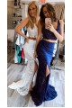 Mermaid Beaded Lace Two Pieces Long Prom Dresses Formal Evening Gowns 6011030 Mermaid Beaded Lace Two Pieces Long Prom Dresses Formal Evening Gowns 6011030