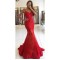 Mermaid Long Red Lace Prom Dresses Formal Evening Gowns 6011036