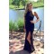 Long Black Mermaid V-Neck Prom Dresses Formal Evening Gowns 6011045