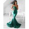 Mermaid V-Neck Long Prom Dresses Formal Evening Gowns 6011048