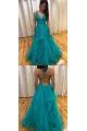 A-Line Tulle V-Neck Long Prom Dresses Formal Evening Gowns 6011053 A-Line Tulle V-Neck Long Prom Dresses Formal Evening Gowns 6011053
