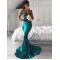 Mermaid V-Neck Long Prom Dresses Formal Evening Gowns 6011054