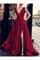 A-Line V-Neck Long Prom Dresses Formal Evening Gowns 6011055 A-Line V-Neck Long Prom Dresses Formal Evening Gowns 6011055