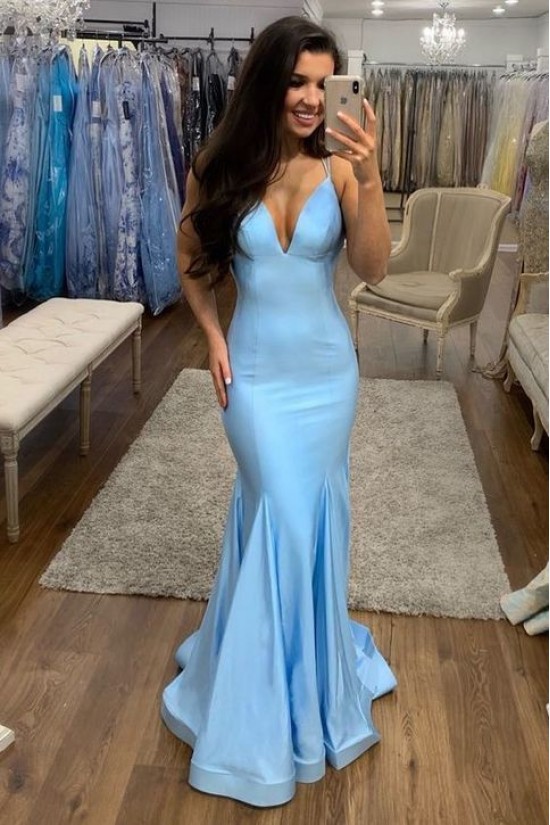 Mermaid V-Neck Long Prom Dresses Formal Evening Gowns 6011058 Mermaid V-Neck Long Prom Dresses Formal Evening Gowns 6011058