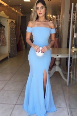 Mermaid Off-the-Shoulder Long Prom Dresses Formal Evening Gowns 6011061