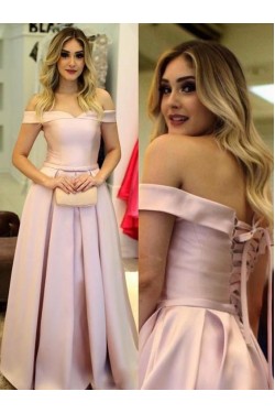 A-Line Off-the-Shoulder Long Prom Dresses Formal Evening Gowns 6011065