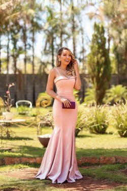 Mermaid Spaghetti Straps Long Prom Dresses Formal Evening Gowns 6011066