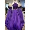 A-Line Beaded Lace Satin Two Pieces Long Prom Dresses Formal Evening Gowns 6011079