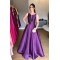 A-Line Long Satin Prom Dresses Formal Evening Gowns 6011086