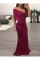 Mermaid Off-the-Shoulder Long Navy Prom Dresses Formal Evening Gowns 6011089