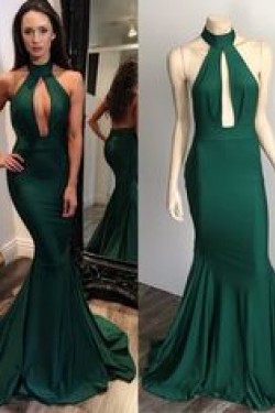 Mermaid Long Green Prom Dresses Formal Evening Gowns 6011091
