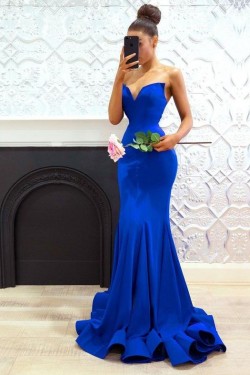 Mermaid Sweetheart Long Prom Dresses Formal Evening Gowns 6011092