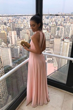 A-Line Chiffon Long Prom Dresses Formal Evening Gowns 6011094