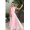 A-Line Chiffon Long Pink Prom Dresses Formal Evening Gowns 6011095