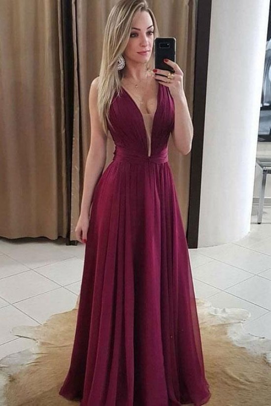 A-Line Chiffon Long Prom Dresses Formal Evening Gowns 6011097 A-Line Chiffon Long Prom Dresses Formal Evening Gowns 6011097