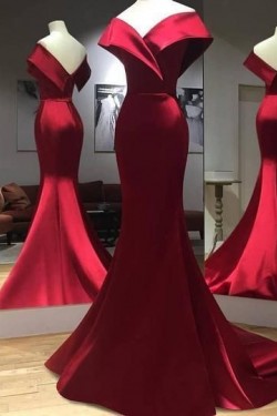 Mermaid Off-the-Shoulder Long Prom Dresses Formal Evening Gowns 6011105