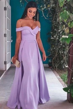 A-Line Off-the-Shoulder Long Prom Dresses Formal Evening Gowns 6011107