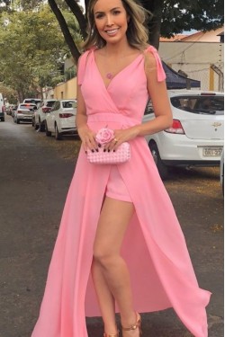 A-Line V-Neck Long Prom Dresses Formal Evening Gowns 6011116