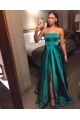A-Line Strapless Long Satin Prom Dresses Formal Evening Gowns 6011117 A-Line Strapless Long Satin Prom Dresses Formal Evening Gowns 6011117