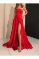 A-Line Strapless Long Satin Prom Dresses Formal Evening Gowns 6011117 A-Line Strapless Long Satin Prom Dresses Formal Evening Gowns 6011117