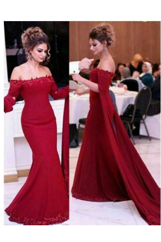 Mermaid Beaded Lace Off-the-Shoulder Long Prom Dresses Formal Evening Gowns 6011131 Mermaid Beaded Lace Off-the-Shoulder Long Prom Dresses Formal Evening Gowns 6011131