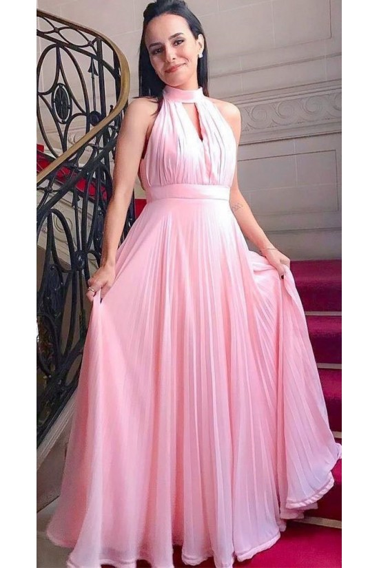 A-Line Chiffon Long Pink Prom Dresses Formal Evening Gowns 6011134 A-Line Chiffon Long Pink Prom Dresses Formal Evening Gowns 6011134