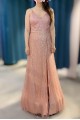 A-Line V-Neck Long Prom Dresses Formal Evening Gowns 6011139