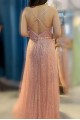 A-Line V-Neck Long Prom Dresses Formal Evening Gowns 6011139